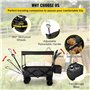 WANGHAI-666 Chariot de Bureau pour Livres Chariot de Jardin Pliable Extra Large avec auvent Amovible, Chariot Utilitaire Pliable