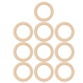 10 Pièces Anneau de Dentition en Bois 65mm Bébé Anneaux de Dentition en Bois Bricolage Anneau de Dentition en érable Bébé Dentit