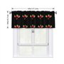 AEKGOHP Rideaux courts avec tringle à cantonnière - 137,2 x 45,7 cm - Trois motifs de bonbons à la fraise - Pour cuisine, salle 
