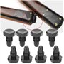 Keenso Housse de Queue Billard 15 pièces Bouchon Fond étui Protection Anti poussière Accessoires d'équipement