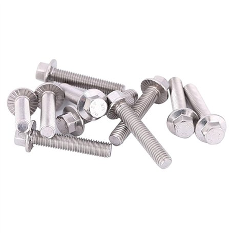 10 pièces M8x25 Boulons à Tête Hexagonale en Acier Inoxydable SS304 vis à Bride D'entraînement Hexagonale Boulons de Rondelle à