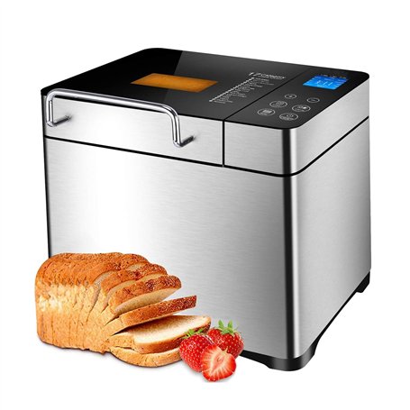 Machine à Pain Artisanale Crusty Loaf Machine à Pain 17 Programmes Machine à Pain Automatique Minuteur Programmable 15h pour Pai