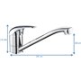 DP Bath Hortensia - Robinet Mitigeur de cuisine (évier) chromé