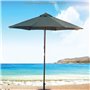 GHMYU Parasols 2,7 m Nulle de Soleil de Patio extérieur, Grand Parasol de Jardin en Aluminium Cauvet de la canopée légère protec