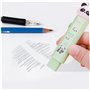 2pcs Coucbers Mignons, Gomme rétractable de 3,9 Pouces avec des recharges remplaçables, Papeterie Kawaii pour l'apprentissage, l