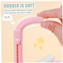 2pcs Coucbers Mignons, Gomme rétractable de 3,9 Pouces avec des recharges remplaçables, Papeterie Kawaii pour l'apprentissage, l