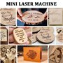 VFMVOYNZ Graveur Laser avec contrôle par Ordinateur/téléphone Portable, Kits de Machine de Gravure Laser Portable pour découpeur