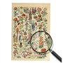Fituenly Vintage Botanique Affiche Fleurs Plantes Mur Art Autocollant Floral Impression Illustration Murale pour Salon Bureau Sa
