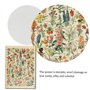 Fituenly Vintage Botanique Affiche Fleurs Plantes Mur Art Autocollant Floral Impression Illustration Murale pour Salon Bureau Sa