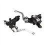 Levier de frein de moto 1 paire 7/8 "22mm embrayage de frein de moto en aluminium universel(Argent)