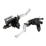 Levier de frein de moto 1 paire 7/8 "22mm embrayage de frein de moto en aluminium universel(Argent), Système de freinage