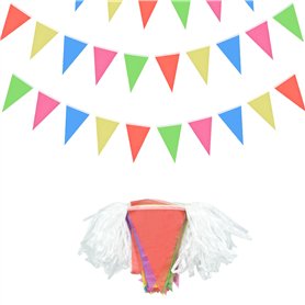 200 pièces Guirlande Fanion，Fanion guinguette，Fanion Anniversaire，Guirlande Anniversaire，Banderole，Guirlande fanions Tissus，Band