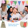 200 pièces Guirlande Fanion，Fanion guinguette，Fanion Anniversaire，Guirlande Anniversaire，Banderole，Guirlande fanions Tissus，Band