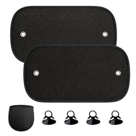 2 pièce Cache vitre Voiture+4 pièce Ventouse，Pare Soleil Voiture bébé，Protege Soleil Voiture Bebe，Rideau de Voiture（2 pièce 51x3