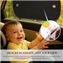 2 pièce Cache vitre Voiture+4 pièce Ventouse，Pare Soleil Voiture bébé，Protege Soleil Voiture Bebe，Rideau de Voiture（2 pièce 51x3