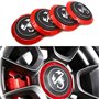Lot de 4 Cache Moyeux pour Fiat 500 Abarth 133mm, Voitures Cache Moyeu Centre de Jante Capuchons Capuchons de Moyeu Central Moye