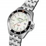 Cestrian Dive Series Cadran Blanc Lunette Céramique Noire Bracelet Acier Automatique 300M Montre Homme