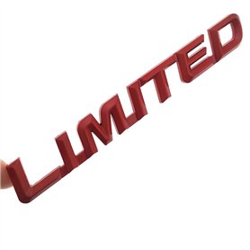 PartyUnix emblèmes Autocollant Voiture 3D Logo métal Insigne pour Limited Latéral Corps Queue de Coffre Badges Accessoires Colla