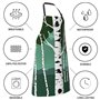 HTTUP Tablier de cuisine imperméable avec poches pour cuisine et pâtisserie, noir, taille unique 71 x 83 cm, Noir/blanc, taille 