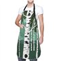 HTTUP Tablier de cuisine imperméable avec poches pour cuisine et pâtisserie, noir, taille unique 71 x 83 cm, Noir/blanc, taille 