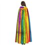 rannsut Cape de carnaval gothique unisexe avec impression sur planche en bois colorée pour bal masqué et événements à thème