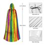 rannsut Cape de carnaval gothique unisexe avec impression sur planche en bois colorée pour bal masqué et événements à thème