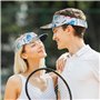 Hockey Elements Creative Motif Imprimé Unisexe Visière Chapeau Creux Top Design Mode pour Sports Activités de Plein Air Noir, no