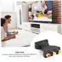 Pesoncarl Adaptateurs DisplayPort to HDMI, HDMI à Adapter Portable HDMI à AV Rouge Blanc Jaune HDMI à AV Converter HD HDMI à AV 