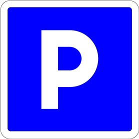 Autocollant vinyl - Panneau parking - L.200 x H.200 mm