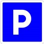 Autocollant vinyl - Panneau parking - L.200 x H.200 mm