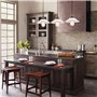 iDEGU 3 Lampes Suspension Luminaire Industrielle Lustre Plafonniers Design Edison Métal Lustre Suspension avec Support en Barre,