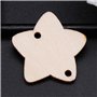 KerDejar Lot de 50 rondelles en bois en forme d'étoile avec 50 boucles en fer pour rappel d'anniversaire, plaque à suspendre, ca