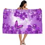 EMENZA Serviettes de Plage 100 x 200 cm Fleur Mauve