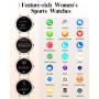 CATGIFF Montre Connectée Femme avec Appel, 1.27" HD Smartwatch IP68 avec Fonction Féminine/120+ Modes Sport/Fréquence/Cardiaque/