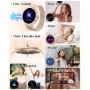 CATGIFF Montre Connectée Femme avec Appel, 1.27" HD Smartwatch IP68 avec Fonction Féminine/120+ Modes Sport/Fréquence/Cardiaque/