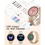 CATGIFF Montre Connectée Femme avec Appel, 1.27" HD Smartwatch IP68 avec Fonction Féminine/120+ Modes Sport/Fréquence/Cardiaque/