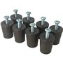 Parapluie pour volet roulant - 8 pièces - Pare-chocs - Hauteur 29 mm - Parapluie avec vis - Bouchon conique pour enrouleur - Par