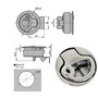 Tianher Loquet de Trappe Affleurant en Alliage de Zinc Avec Porte De Verrouillage pour Yacht Remo