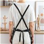 Tablier de Travail Hommes/Femme, Outil Tablier de Cuisine Sangle Ajustable Toile avec 3 Poches, Tablier d'Atelier de Menuiserie 