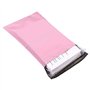 Teqooza Lot de 50 enveloppes postales roses de 17,3 x 25,4 cm avec bande autocollante, sacs postaux imperméables et résistants à