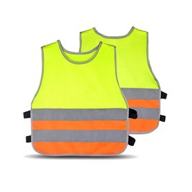Hycoprot Enfants Sécurité Gilet Gilets Bébé Haute Visibilité Réfléchissant Toddler Vêtements De Travail Veste 2 Bandes Élastique