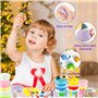 Calendrier de l'Avent 2024 – DIY Fluffy Slime Enfant 24 jours de Noël Compte à Rebours Slime Games Kit, Cadeau D'anniversaire de