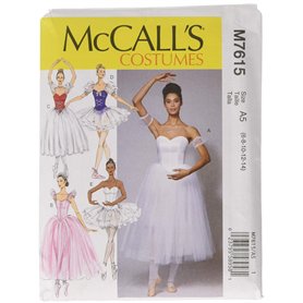 McCall's Patterns 7615 A5 Costume de Ballet pour Femme Tailles 34-42 Tissu Multicolore 17 x 0