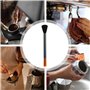 Aizuoni Brosse de Nettoyage pour Expresso, Brosse pour Machine à Expresso - Nettoyant pour broyeur à Poils Souples à Double tête