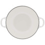 Le Creuset L'Amour Pot à soupe en fonte émaillée, 2,75 litres, blanc avec applique en forme de cœur et bouton doré clair