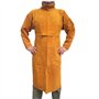 NUZAMAS Tablier de soudure Anti-flamme Cuir de vachette Manteau long Vêtements de protection Vêtements Maillot Soldat Cuir durab
