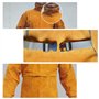 NUZAMAS Tablier de soudure Anti-flamme Cuir de vachette Manteau long Vêtements de protection Vêtements Maillot Soldat Cuir durab