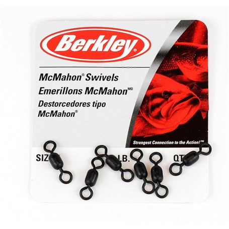 Berkley Emerillon de Pêche Rolling Emerillon Rolling MC Mahon Taille 3 100 LB Noir Carpe Mer Rivière