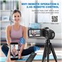 Delmodes Caméra vidéo 8K 64MP 18X Zoom numérique IR Vision nocturne YouTube Vlogging Caméra de vlogging 3,0 pouces Écran tactile
