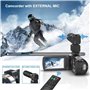 Delmodes Caméra vidéo 8K 64MP 18X Zoom numérique IR Vision nocturne YouTube Vlogging Caméra de vlogging 3,0 pouces Écran tactile